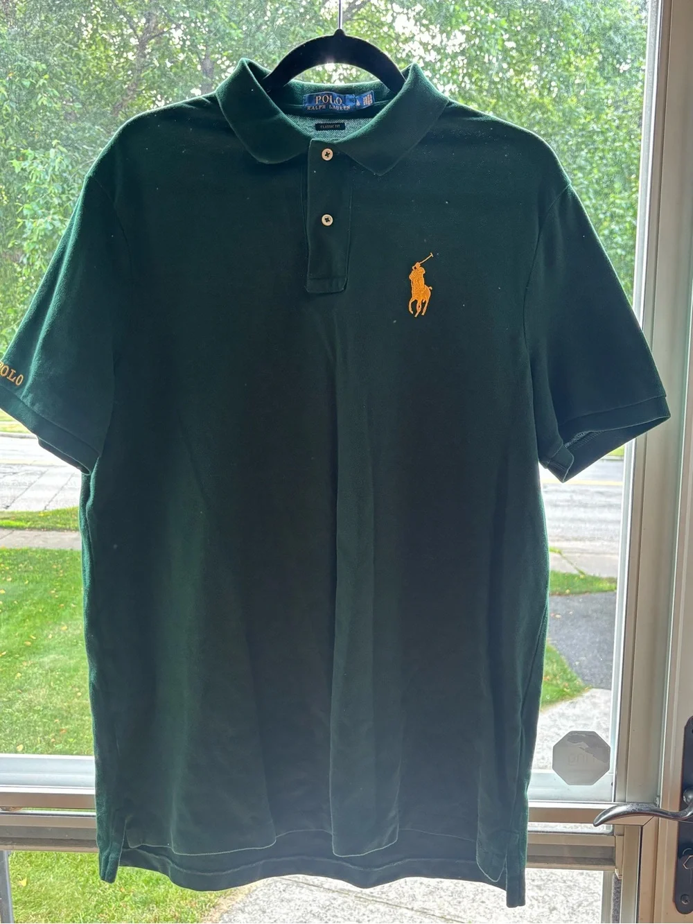 Ralph Lauren Dark Green Polo with Yellow Pony Logo